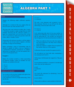 Книга Algebra Part 1 (Speedy Study Guides) на ReadRate.com книга Algebra Part 1 (Speedy Study Guides)