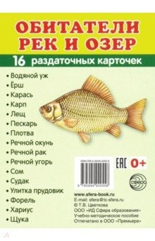 Книга Раздаточные карточки "Обитатели рек и озер" (63х87 мм) на ReadRate.com книга Раздаточные карточки "Обитатели рек и озер" (63х87 мм)