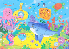 Книга Морские обитатели. Пазл листовой на подложке на ReadRate.com книга Морские обитатели. Пазл листовой на подложке