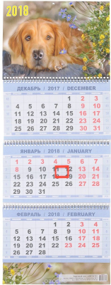 Книга Календарь 2018 (на спирали). Лабрадор с цветами на ReadRate.com книга Календарь 2018 (на спирали). Лабрадор с цветами