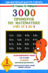 книга Математика. 1 класс. 3000 примеров. Счет от 1 до 5