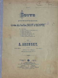 Книга Suite pour grand Orchester tiree du ballet "Nuit d'Egypte" de A. Arensky на ReadRate.com книга Suite pour grand Orchester tiree du ballet "Nuit d'Egypte" de A. Arensky