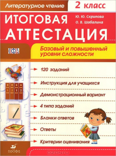 Книга Литературное чтение. 2 класс. Итоговая аттестация. Баз.и повыш.уровни сложности. (Скрипова) ФГОС на ReadRate.com книга Литературное чтение. 2 класс. Итоговая аттестация. Баз.и повыш.уровни сложности. (Скрипова) ФГОС