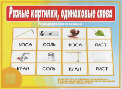 Книга Разные картинки, одинаковые слова. Развивающие игры на омонимы (набор из 112 карточек) на ReadRate.com книга Разные картинки, одинаковые слова. Развивающие игры на омонимы (набор из 112 карточек)