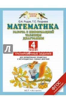 Книга Математика. Работа с информацией: Таблицы, диаграммы. Тренировочные задания. 4-й класс. ФГОС на ReadRate.com книга Математика. Работа с информацией: Таблицы, диаграммы. Тренировочные задания. 4-й класс. ФГОС