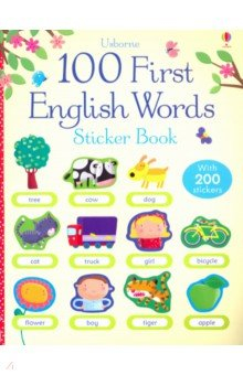 книга 100 First English Words. Sticker Book