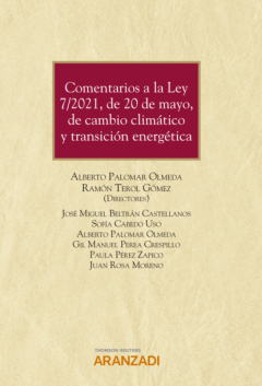Книга Comentarios a la Ley 7/2021, de 20 de mayo, de cambio clim?tico y transici?n energ?tica на ReadRate.com книга Comentarios a la Ley 7/2021, de 20 de mayo, de cambio clim?tico y transici?n energ?tica