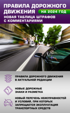 Книга Правила дорожного движения. Новая таблица штрафов с комментариями на 2024 год. Включая новый перечень неисправностей и условий, при которых запрещается эксплуатация транспортных средств на ReadRate.com книга Правила дорожного движения. Новая таблица штрафов с комментариями на 2024 год. Включая новый перечень неисправностей и условий, при которых запрещается эксплуатация транспортных средств