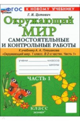 книга Окружающий мир. 1 класс. Самостоятельные и контрольные работы к учебнику А. А. Плешакова. Часть 1